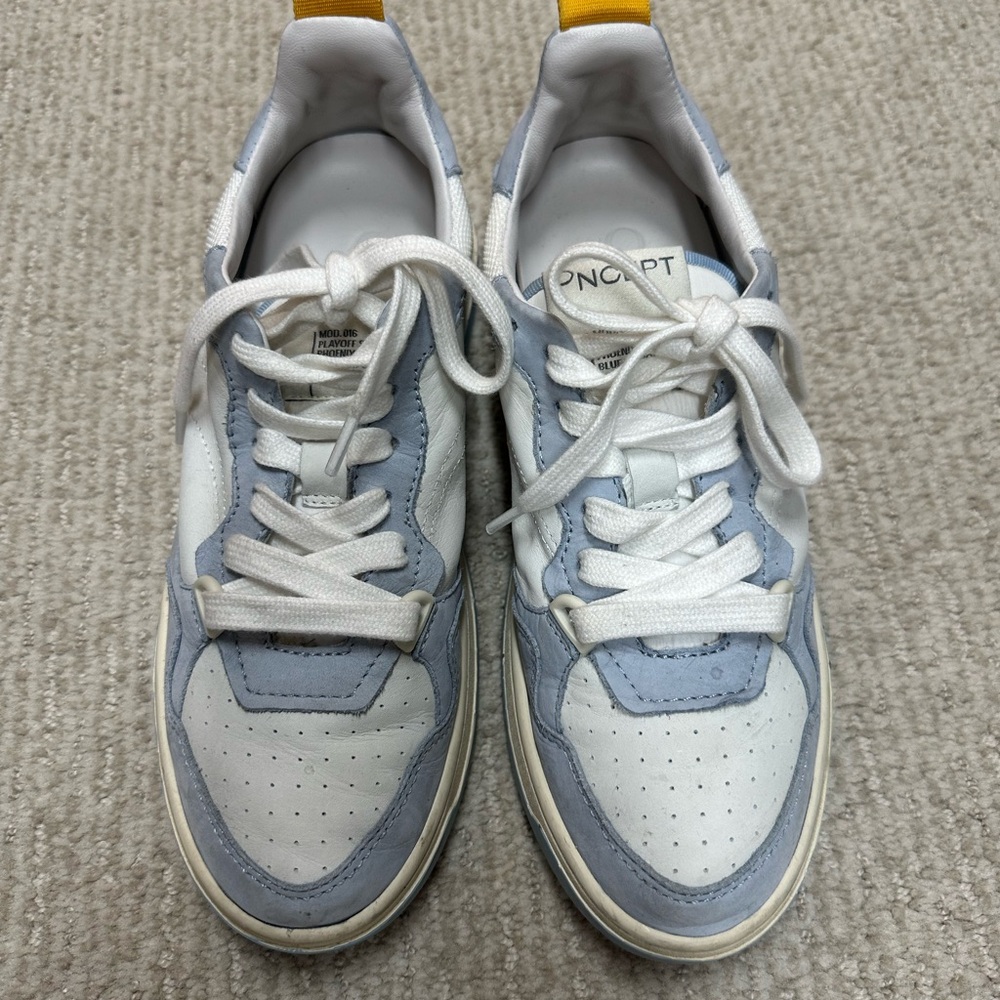 ONCEPT White and Blue Vapor Sneakers